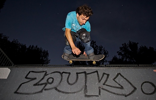 Skateboarding under the stars 