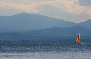 Lonely sailboat 